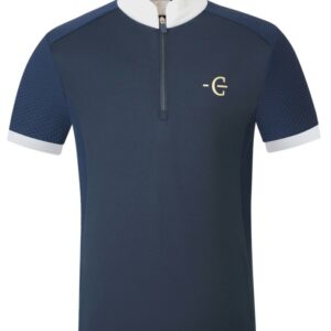 Polo de concours enfant d'équitation navy covalliero