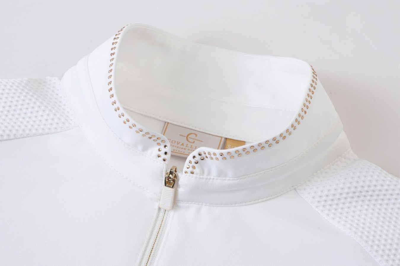 Polo blanc concours équitation femme