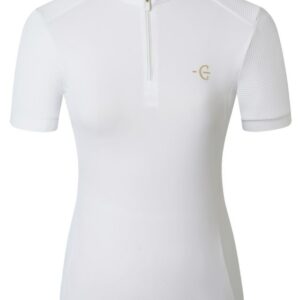 Polo blanc concours équitation femme