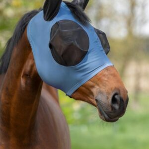 MASQUE ANTI MOUCHE ZIPPE SMOKED BLUE PONEY COVALLIERO